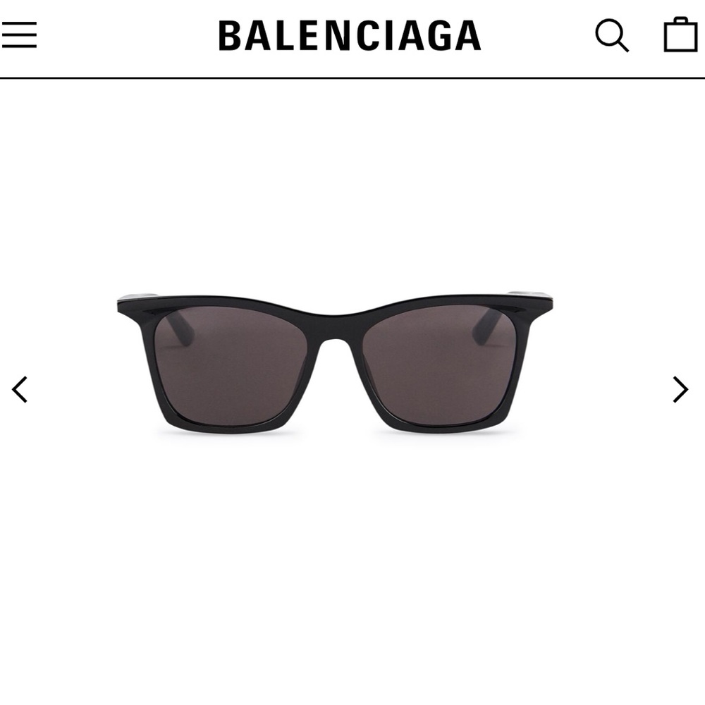 Balenciaga Black Rectangle Sunglasses *Like new*